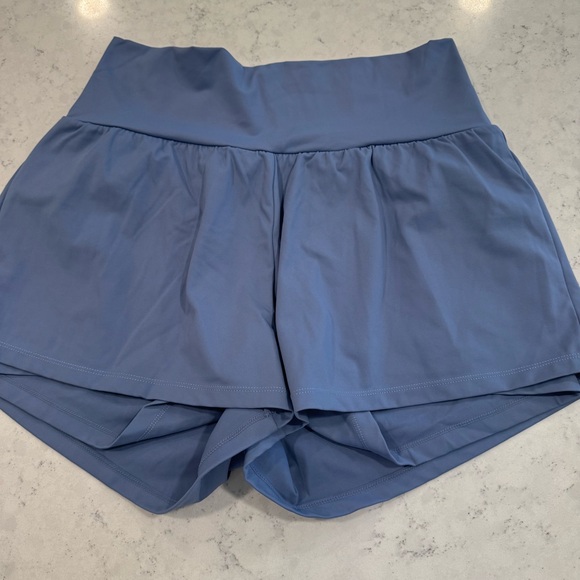 HALARA Pants - Halara Country Blue High-Waist Pull-on Active Shorts with Lined Spandex Pockets